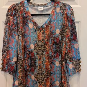 Universal Thread Multicolor Patterned Blouse